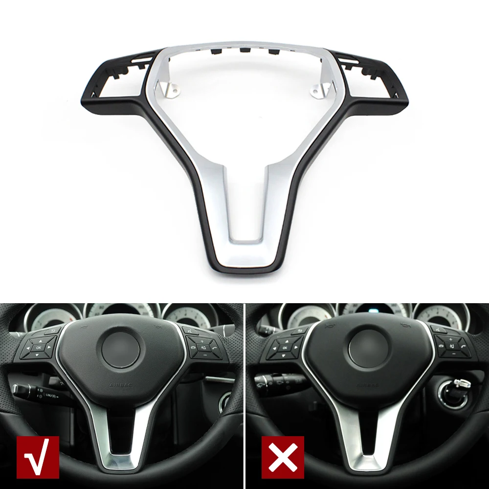 Interior Car Steering Wheel Frame Trim Cover For Mercedes BENZ C E GLK GLA CLA CLS Class W176 W204 W212 GLK204 W218 W156