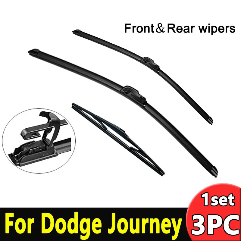 Wiper Front & Rear Wiper Blades Set Kit For Dodge Journey 2008 2020