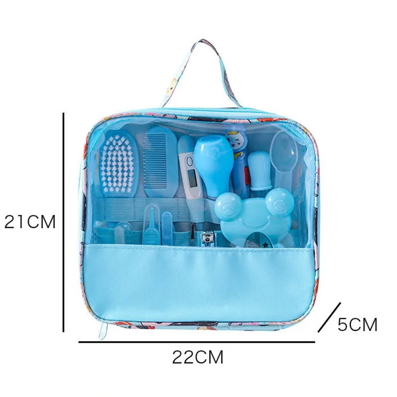 Baby Care 13/8/4-piece Storage Bag Baby Nasal Inhaler Nail Clippers Daily Cleaning Cartoon Set Mother and Baby Care Set 5