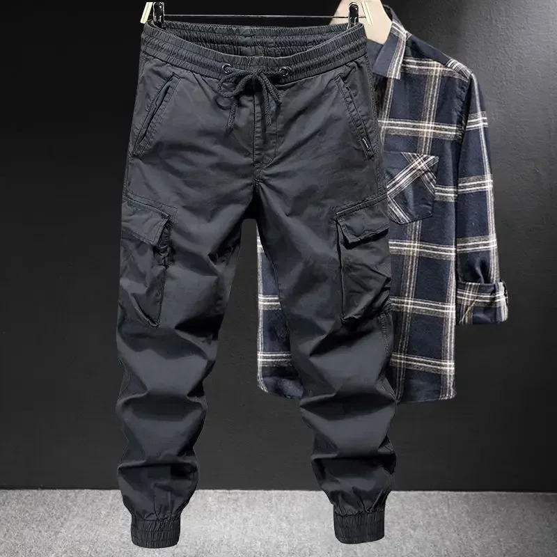 thumbnail image 1 of Pantalones Hombre Moto Invierno Negro Cargo Pantalones para Hombre Biker Forrado Polar Nailon Emo Moda Talla Grande Alta Calidad Diseñador, 1 of 4