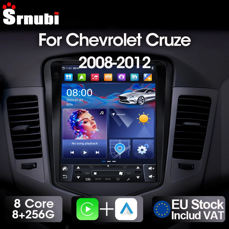 Srnubi Android CarRadio para Chevrolet Cruze J300 2008-2012 navegación estéreo reproductor Multimedia Carplay unidad principal de pantalla Vertical 1