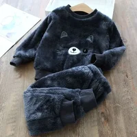 Ensembles de pyjama pour enfants ours hauts + pantalons 2 pièces pyjamas pour enfants ensembles de vêtements d'hiver pour filles 2 à 6 ans vêtements pour enfants vêtements de nuit pour garçons 2