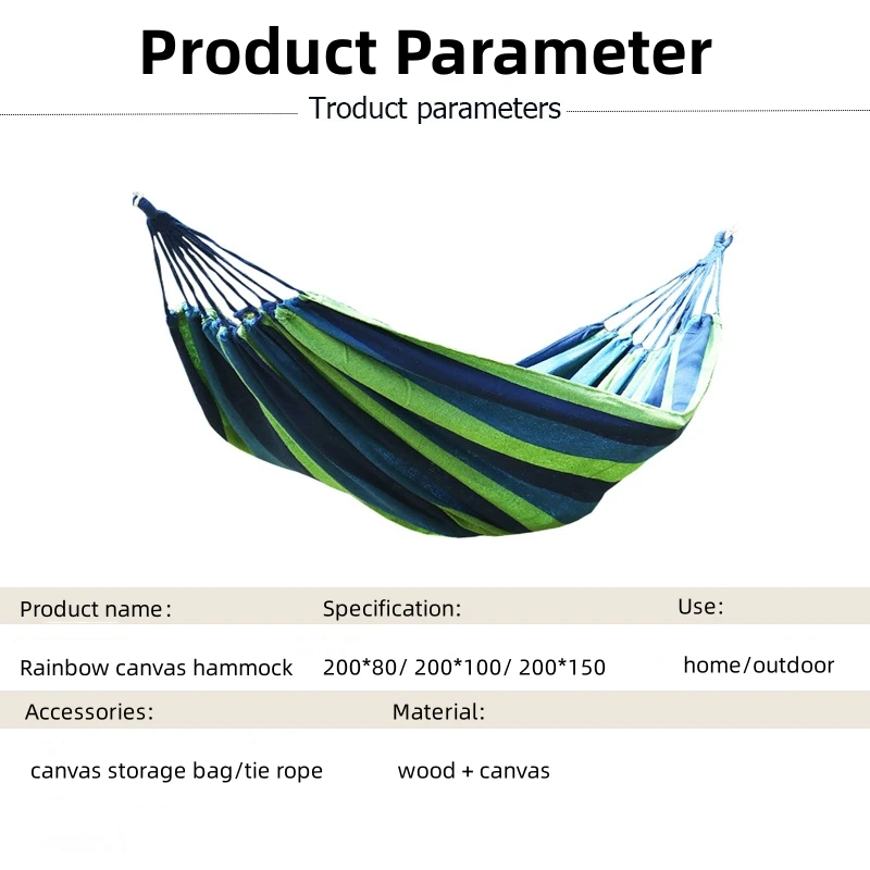 Description Picture 5 of item1pc hammock outdoor camping leisure canvas thickened anti-tip over