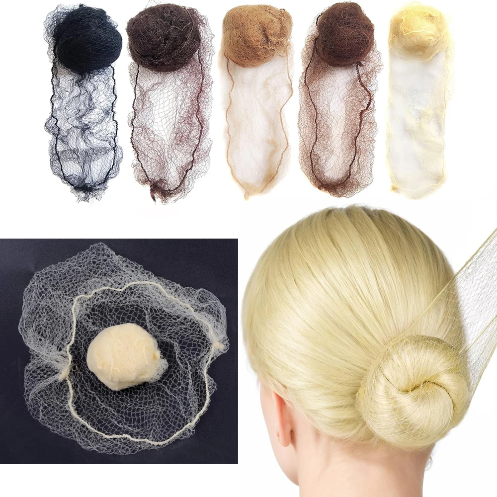 20Pcs Nylon Hair Net for Bun Black Blonde Brown 5mm Durable Mesh Hair Styling Tool for Wigs Hair Net for Hair Style