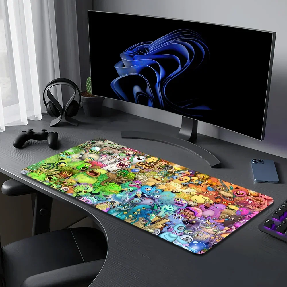 Game My Singing Monsters For PC Large MousePads Desk Gaming Mouse Pad Stitched Edges  Base Extended 5