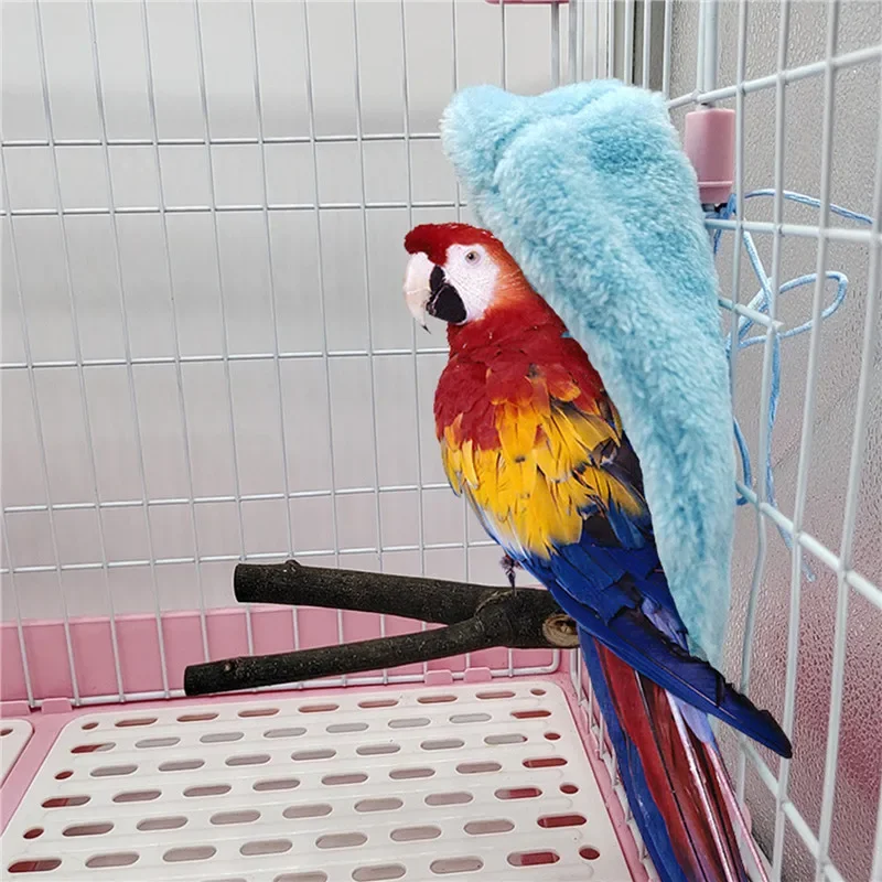 Wool Bird Blankets Bird Comfort Corner Parrot Cage Nestling Hut Warm Nest House Bed Hanging Hammock Toys
