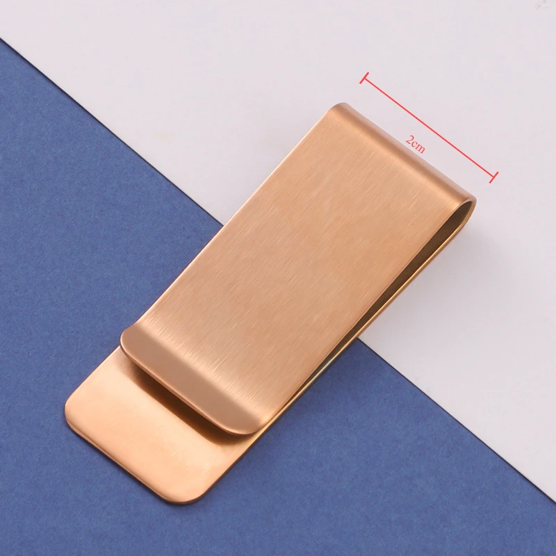 Men Vintage Solid Brass Money Clip Wallet Thickness Metal Cash Bill Clamp Holder ID Credit Card Folder Mini Wallets