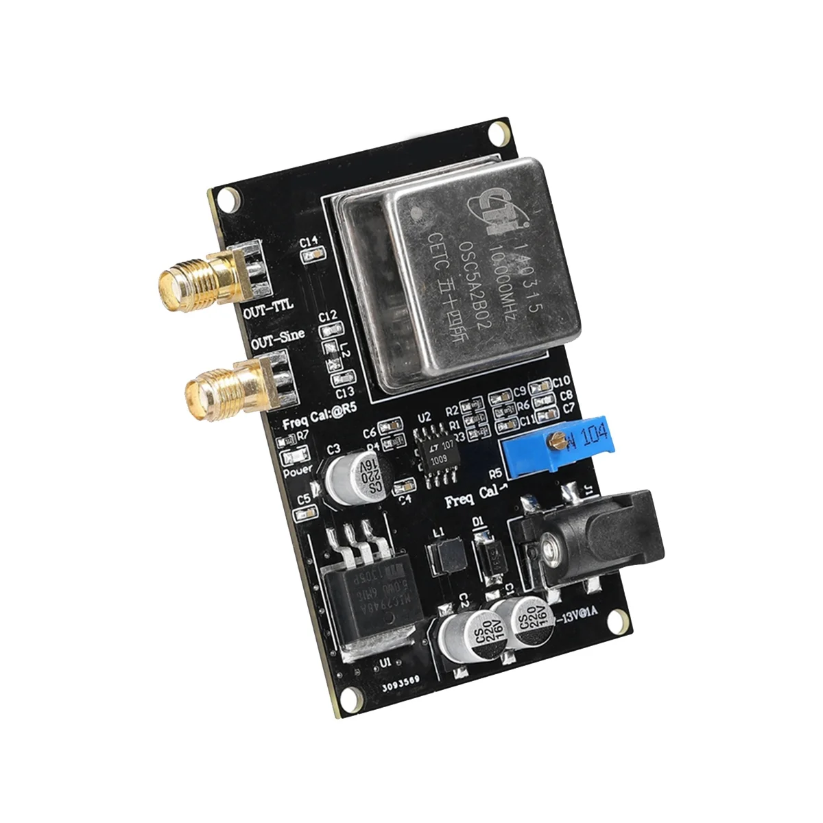 

10MHz OCXO Frequency Reference Module Black Frequency Meter Low Phase Noise for Sound Decoder Frequency Meter