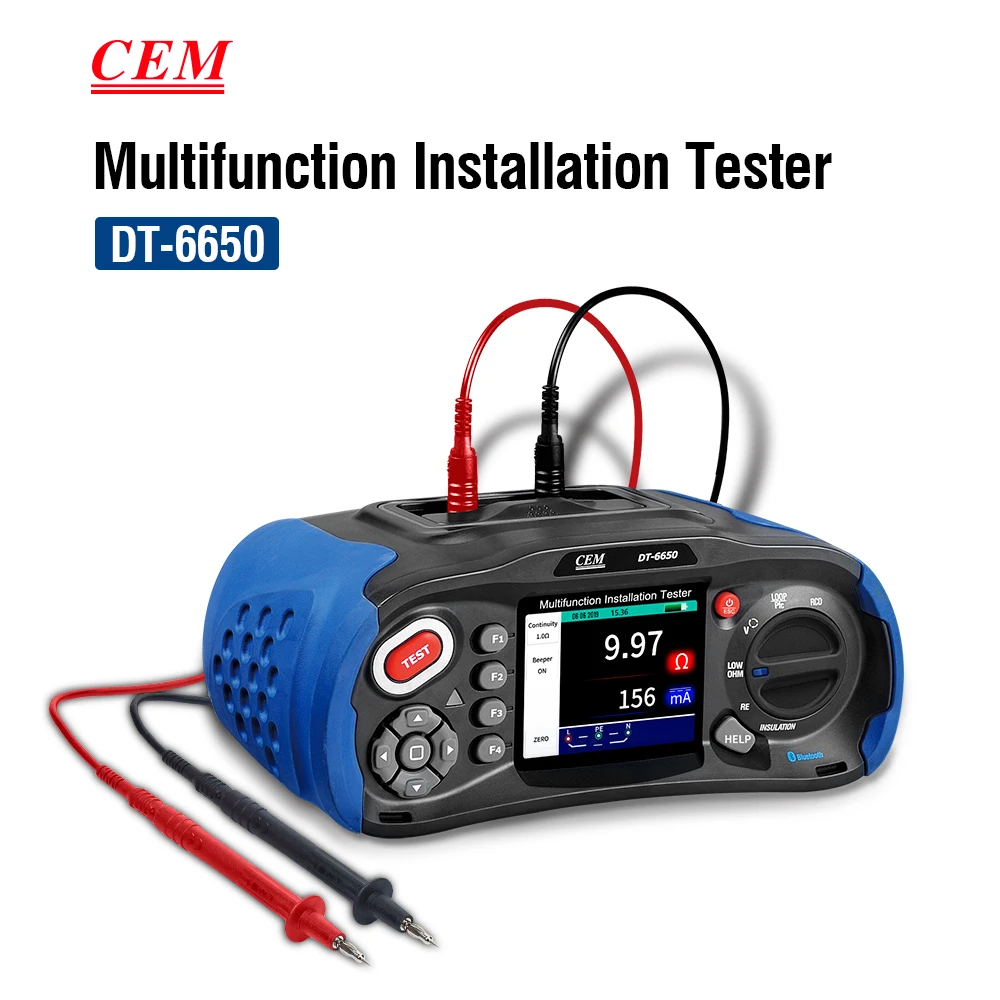 CEM DT6650 Multifunction Installation Tester with insulation