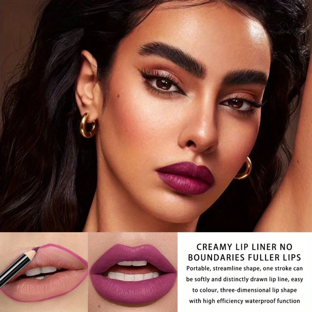 12 Colors Nude Matte Lipstick Pencil Sets Long-lasting Waterproof Lip Pencil High Pigmented Lip Liner Lip Makeup Tools 2