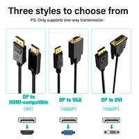 1.8M DisplayPort To HDMI Cable DP Male To Male VGA DVI HDMI Video Audio Cable 4K 1080P For Computer Laptop TV Projector Monitor - Image 2