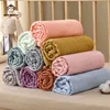 Baby blanket square shape pure color bamboo fiber soft and comfortable120cm*120cm 1