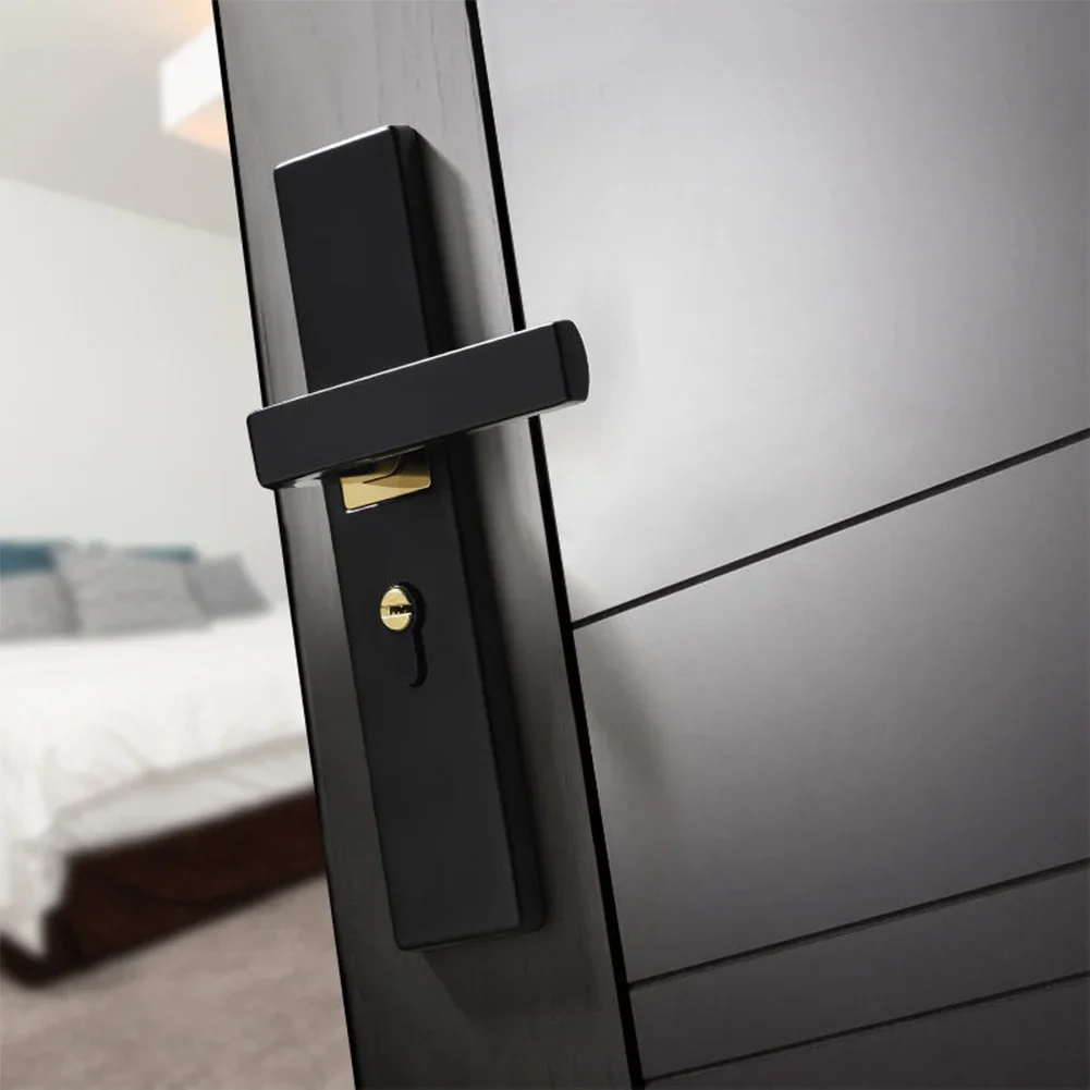 Metal Door Security Lock Split Handle Mechanical Door Lock with Keys Security Entrance Knobs for Bedroom Bathroom