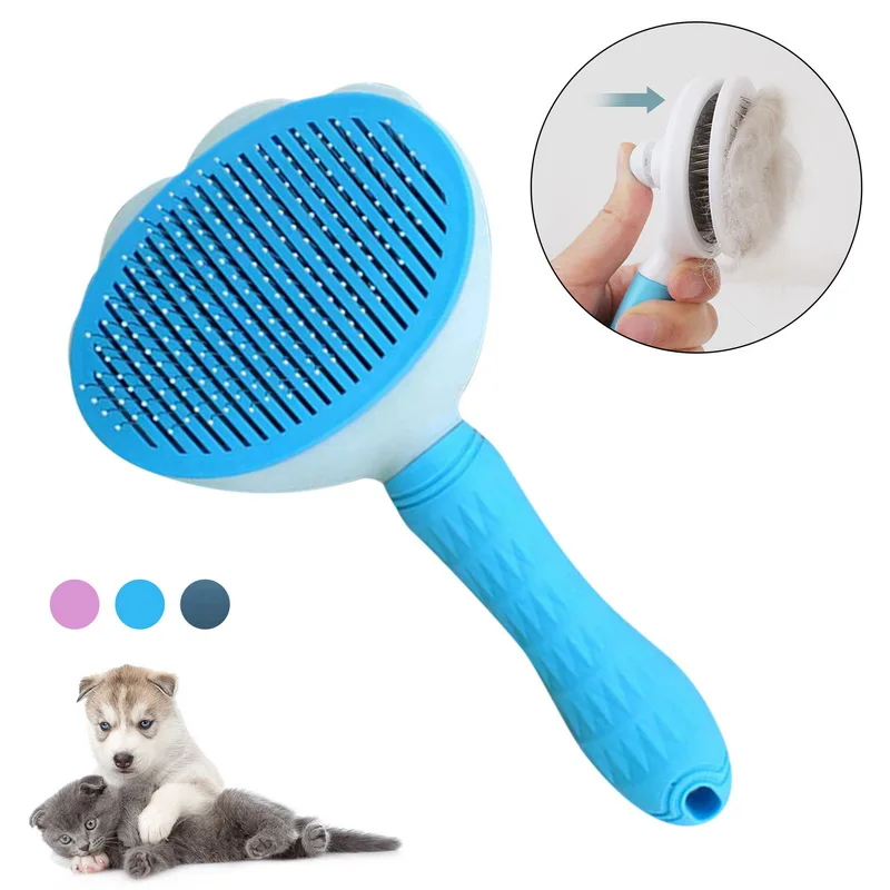 LongShortCatHairBrushCatClawShapeDogPetWoolGroomingBrush