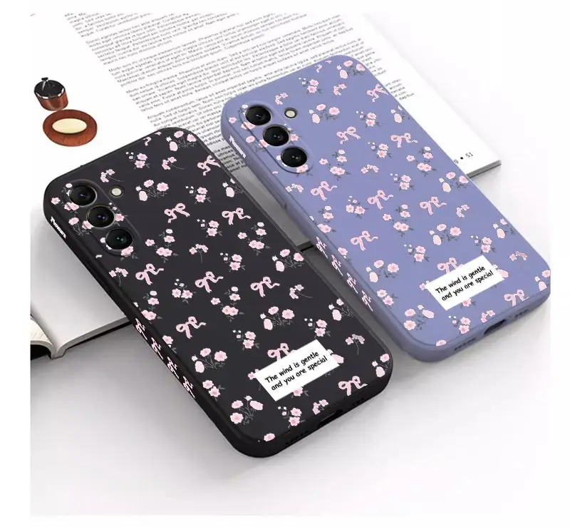S24 rosa blumen silikon telefon hülle für samsung s23 s23fe s23plus s24 s24ultra s24plus s20fe s21 s21fe s22ultra s22 abdeckung – Detail 7
