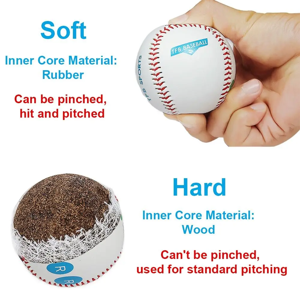 Durable Standard 9inch Pitch Training Baseball with Finger Placement Markers Baseball Pitching Trainer Kit Soft Hard