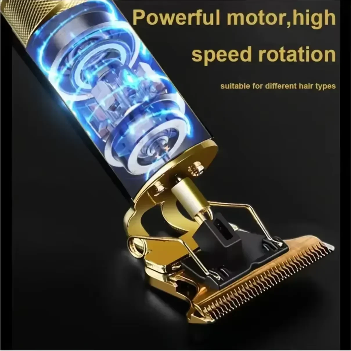 Hair Trimmer T9 Vintage Cordless Hair Cutting Machine Professional Barber Trimmer for Men Beard Shaving Lightweight Design