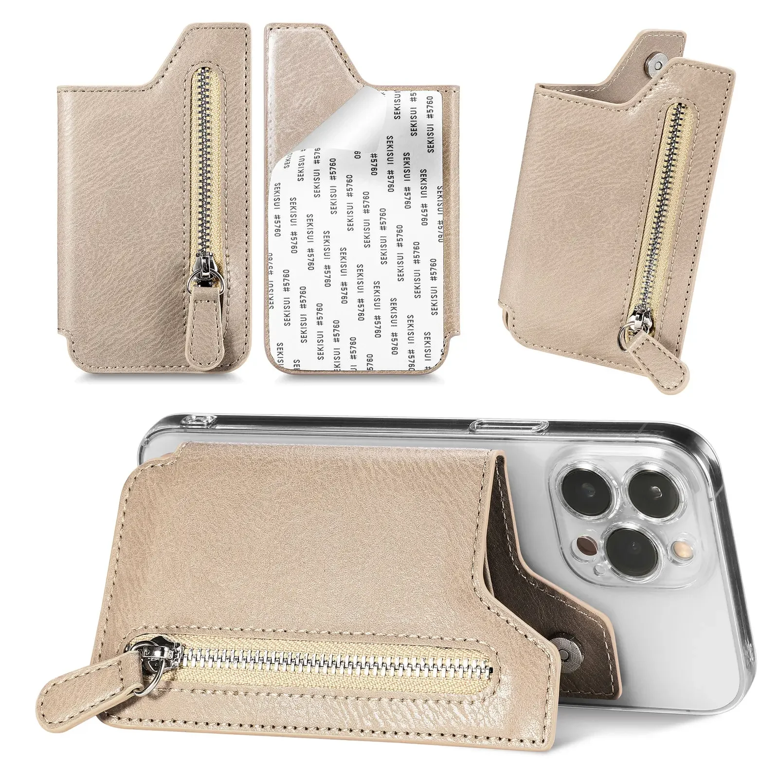 Universal Cell Phone Card Slot Wallet Case and Holder