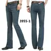 Male Bell Bottom Denim Trousers Slim Black Boot Cut Jeans Men's Clothing Casual Business Flares Pants 4