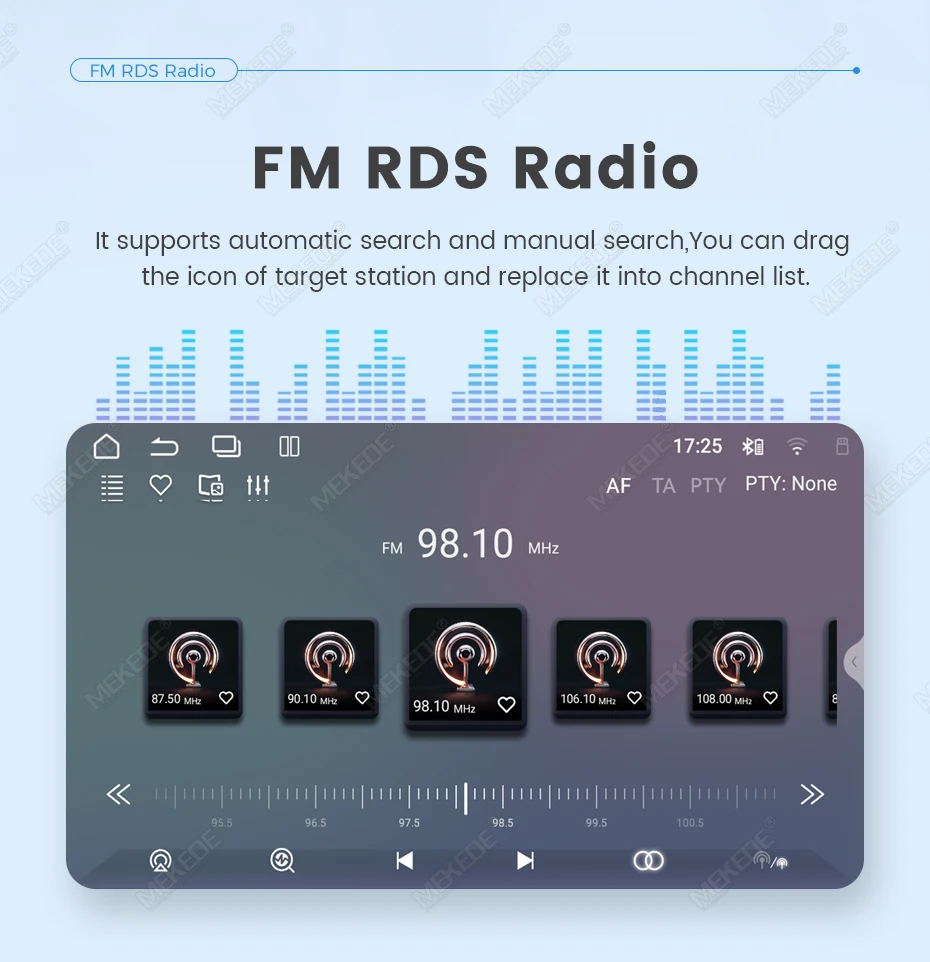 Reproductor Multimedia Universal para Automóvil MEKEDE de 9 y 10 Pulgadas, Carplay, Android Auto, GPS, Unidad Principal Estéreo para Volkswagen, Nissan, Hyundai, Kia, Toyota, Honda 7
