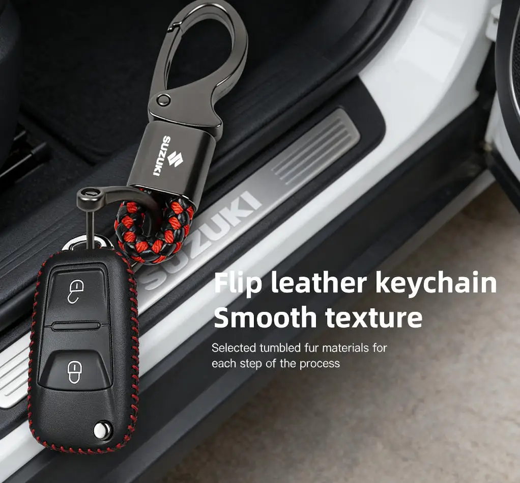 PU 가죽 꼬임 로프 키체인 DIY 가방 펜던트 열쇠고리 홀더 키 스즈키 자동차 장식품 키링 남녀 공용 선물 쥬얼리