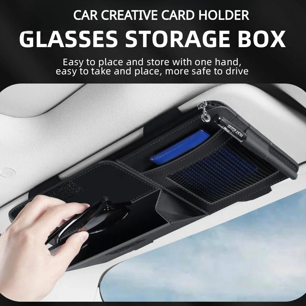 

Car Glasses Case For BMW Audi Volkswagen Universal Car Sun Visor Glasses Holder Sunglasses Clip Card Ticket Eyeglasses Holder
