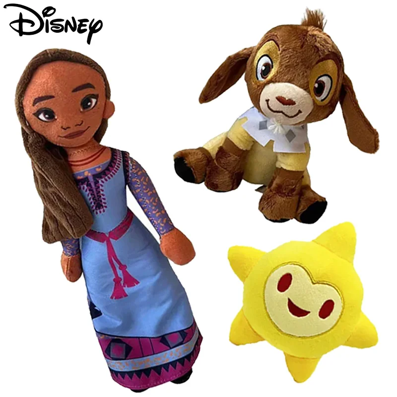 

3pcs 20-30cm Disney 100th Aniversary Plush Dolls Wish Asha Valentino Cute Cartoon Figure Kawaii Stuffed Plush Toys for Kids Gift