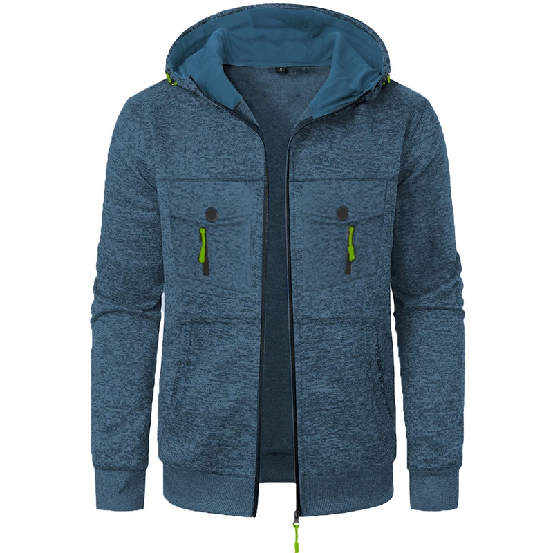 Animal Game Outdoor Men's Casual Hoodie Sweatshirts Zipper Jackets for Men Oversize Coats  Winter Warm Work Tops Tracksuit Men