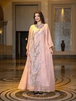 Eid Muslim Party Dress for Women Abaya Jalabiya Evening Long Dresses Sequins Morocco Abayas Kaftan Islam Vestidos Arab Long Robe 5