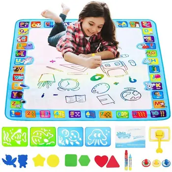 Coolplay Magic Water Drawing Mat Coloring Doodle Mat with Magic Pens Montessori Toys Painting Board Educational Toys for Kids 1