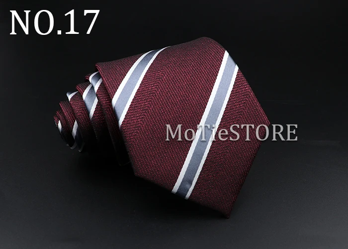 Männer Jacquard Klassische Gestreifte Krawatte 8cm Polyester Männlichen Krawatte Für Business Hochzeit Party Anzug Hemd Täglichen Tragen Zubehör geschenk – Detail 12