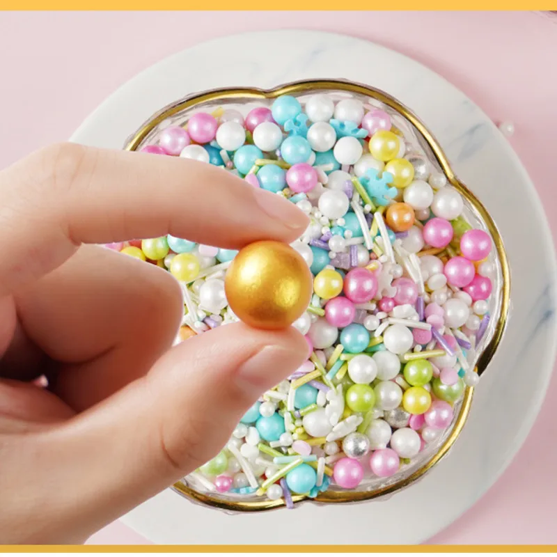 

1600g Edible Gold Beads Pearl Sugar Ball Fondant DIY Cake Baking Sprinkles Sugar Candy Ball Wedding Cake Decoration