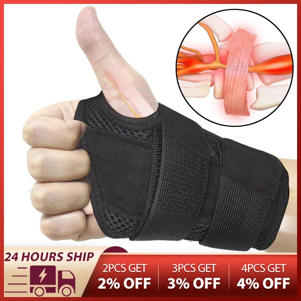 1pc Tunnel Wrist Brace Support Sprain Forearm Splint Band Strap Wristband Wrist Support Weight