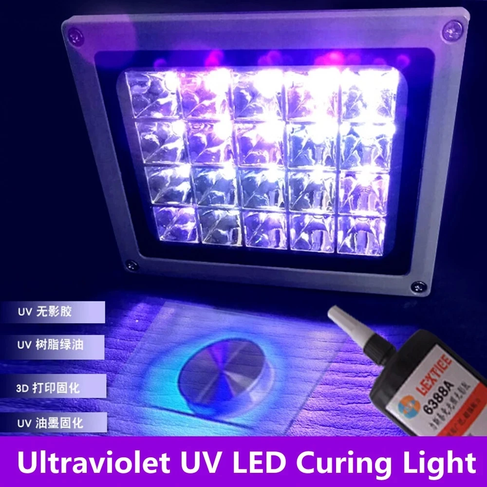 

20 LEDS High Power Led UV Gel Curing Lamp Light Flood 395-405nm Banknote Inspection And Treasure Fluorescent Detection