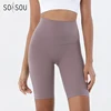 46969-8c2371.jpg SOISOU Nylon Women's Shorts Gym Yoga Cycling Shorts High Waist Elastic Breathable No T Line Fitness Womens Clothing 24 Colors