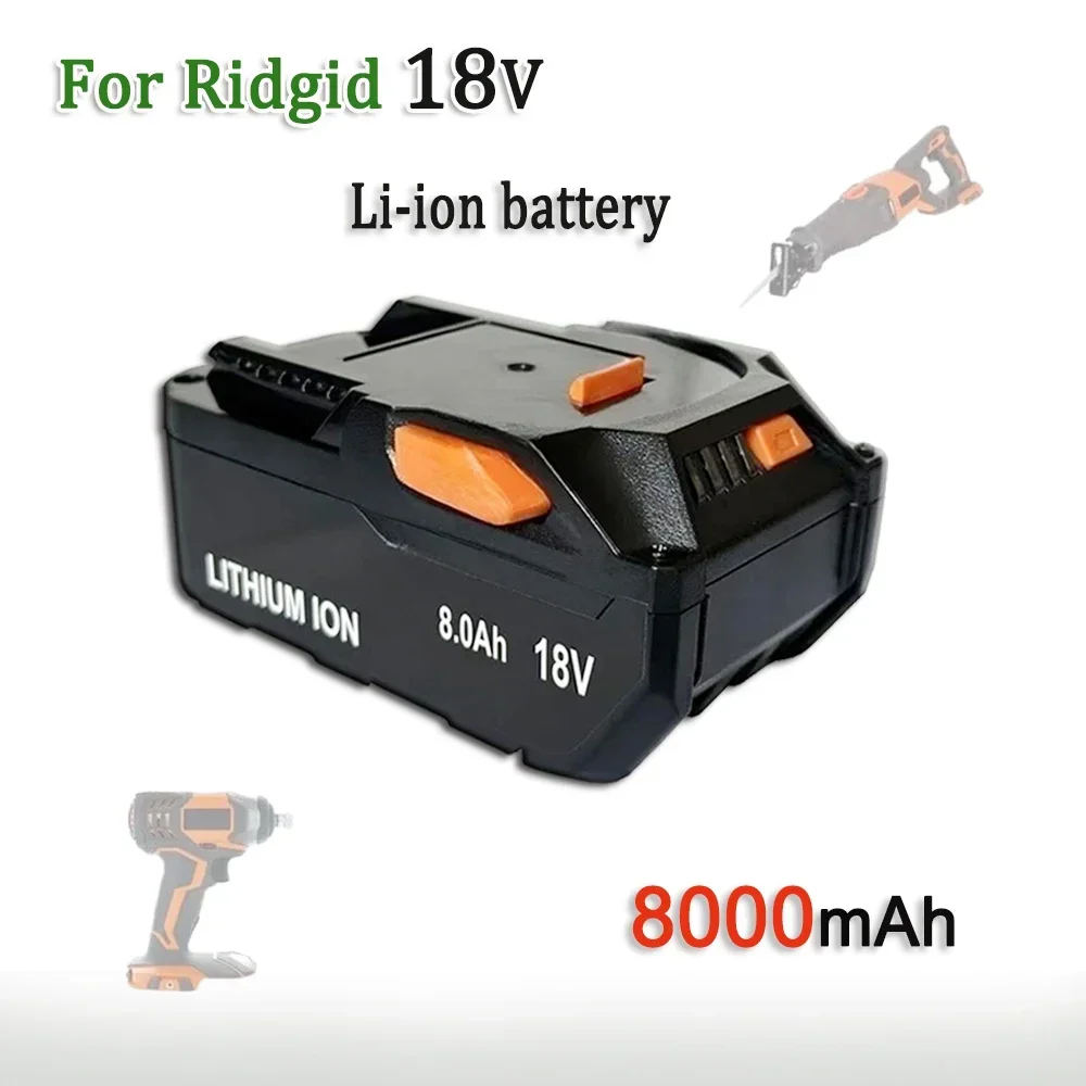 

18V 8.0Ah Lithium-ion Battery Suitable For AEG RIDGID R840087 R840085 L1815R L1850R L1830R R840083 Series Cordless Power Tools