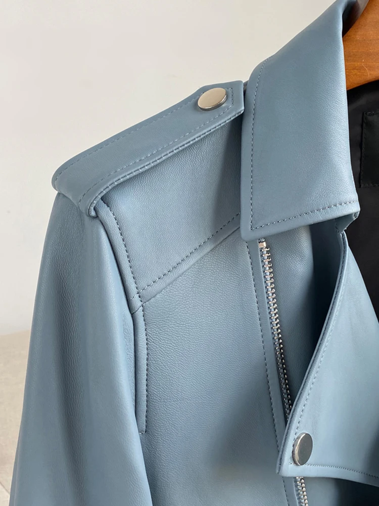 Mauroicardi Spring Autumn Short Blue Black Pu Leather Motorcycle Biker Jacket Men Long Sleeve Zipper Plus Size Outerwear 4xl 5xl 6