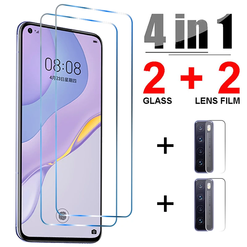 4IN1 Anti-Scratch Tempered Glass On Huawei P Smart 2021 2020 Pro 2019 S Z Screen Protector Mate 30 20 10 Lite glass | Мобильные