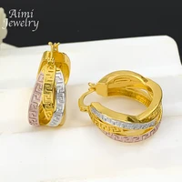 Ensemble de bijoux plaqués or 18 carats, usage quotidien, dubaï, boucles d'oreilles de luxe, collier pendentif avec chaîne, cadeaux de mariage pour mariée africaine 4