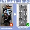 24 Pockets Over the Door Shoe Organizer Large Mesh Pockets With 4 Hooks Transparent Fabric Shoe Rack Storage Bag For Bedroom 3