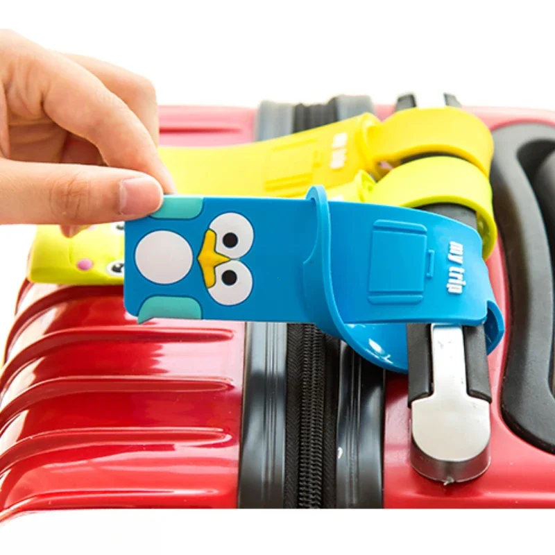 Cute Animals Strip Luggage Tag Fashion Travel Accessories Silicone Suitcase ID Addres Holder Baggage Boarding Tag Portable Label