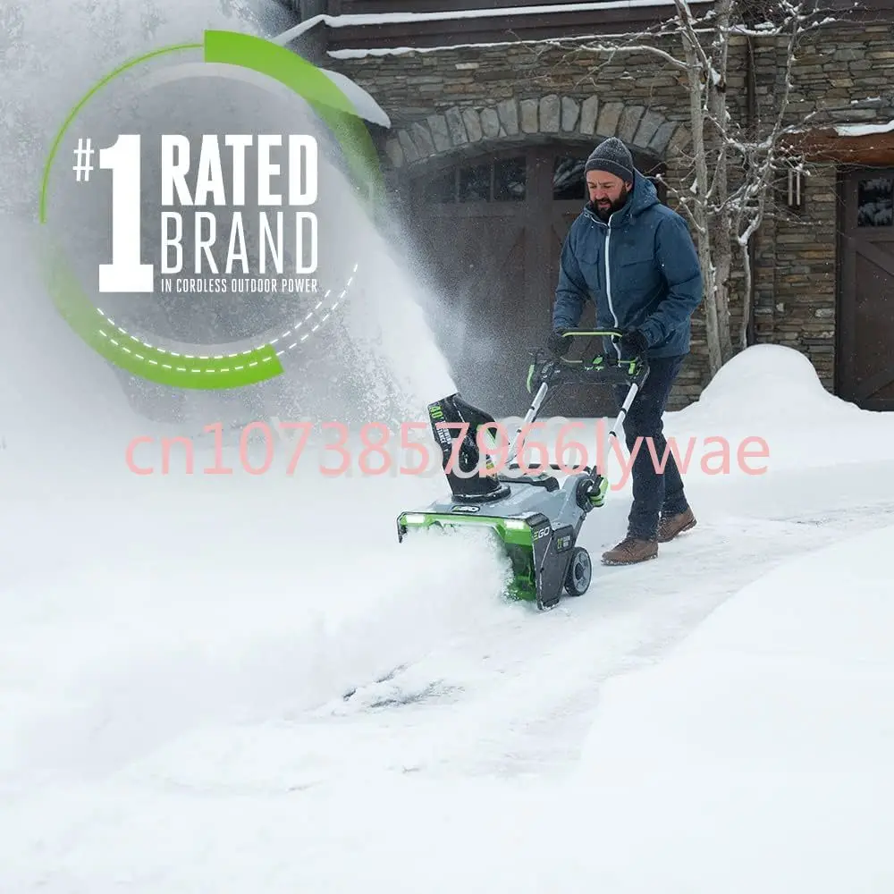 EGO Power + SNT2114 피크 전력 56 볼트 21 인치 제설기, 강철 오거 포함, (2) 7.5Ah 배터리 및 듀얼 포트 충전기 포함 