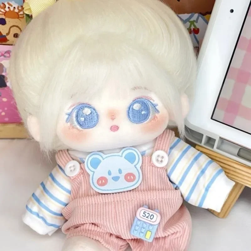 Cute Doll T-shirt Clothes New Cartoon Style Mini Mini Clothes Suits Doll Overall Suit 20cm Cotton Doll 2