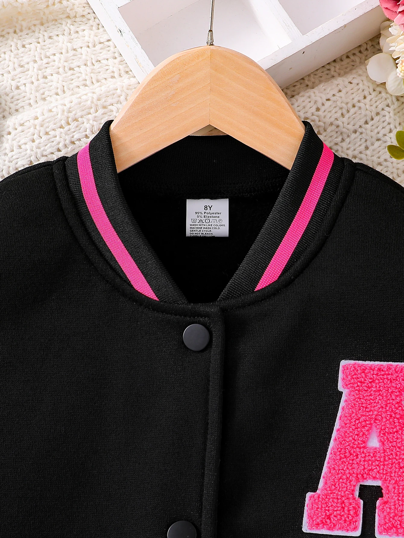 Kids Jackets Girls Autumn Baseball Jacket Long Sleeved