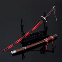 Japanese Anime Games Peripheral 26cm Mortal Blade Metal Samurai Sword Uncut Blade Weapon Model Ornament Crafts Gifts Toys Boys 1