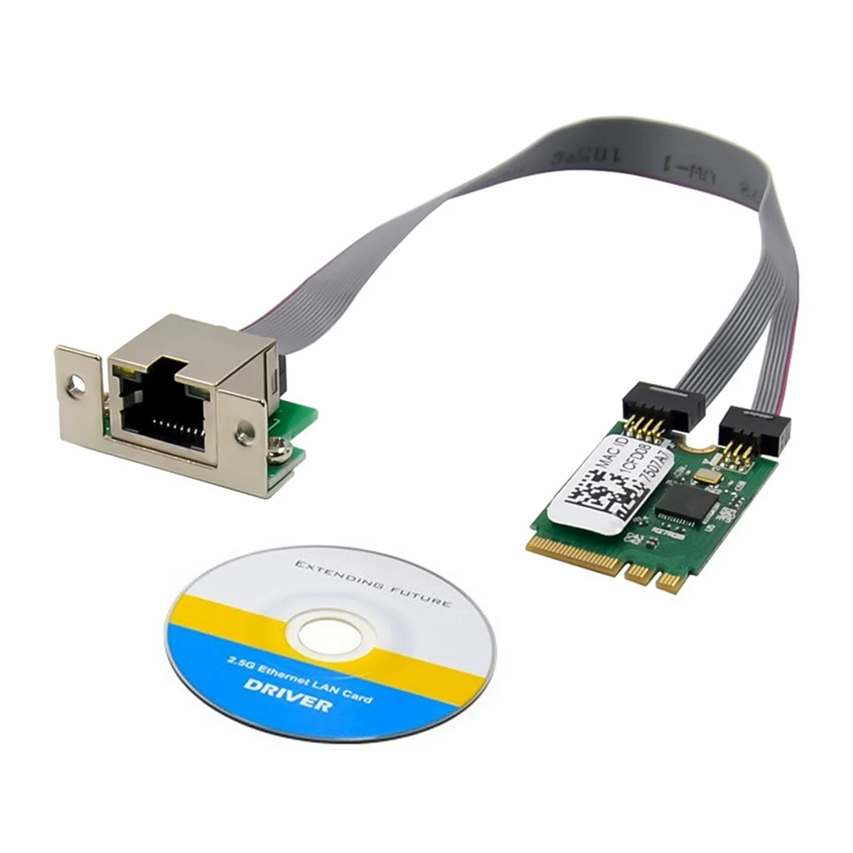 Adaptador de Rede Pci Express Placa Lan Ethernet Controle Industrial Pci Express 5x M.2 a Mais e Key 2.5g Rtl8125b - Imagem 4