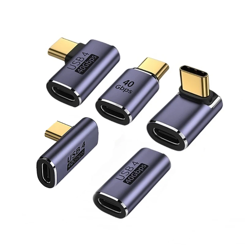 

USB C Adapter USB4 40Gbps 8K60Hz Display 5A PD 100W Fast Charging Data Converter Type-C Male to Female Connector for PC Phones