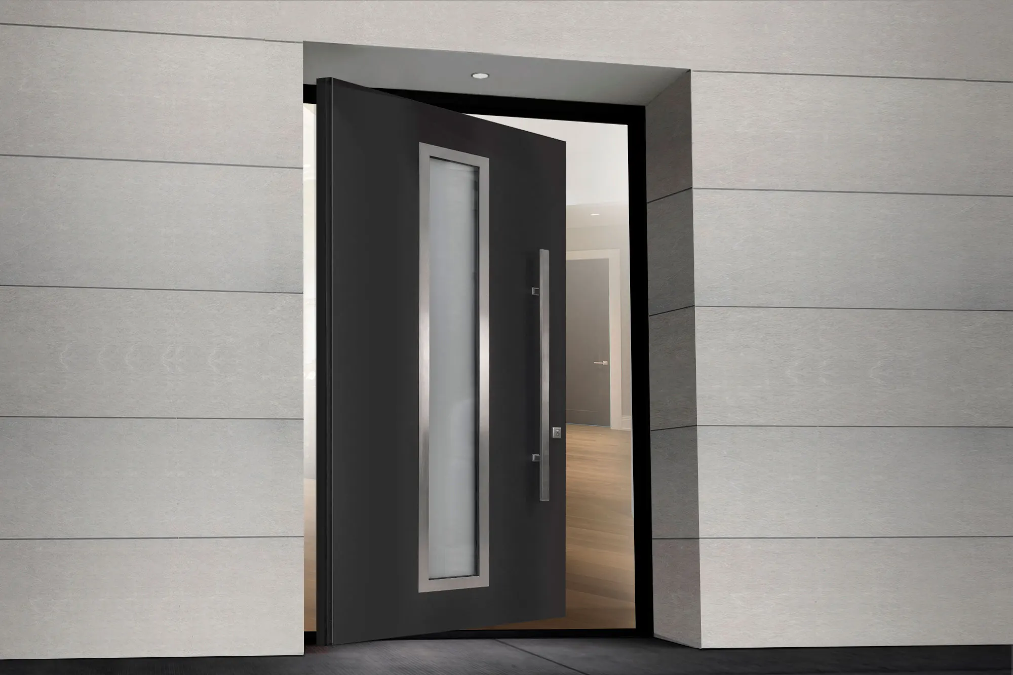 Front Doors for House Exterior Pivot Doors Modern Style Security Main Gate Break Aluminum Profile Entrance Door Custom