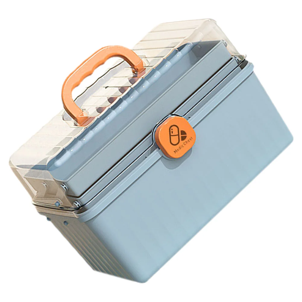 

Medicine Case First Aid Case Multi-layer Medicine Organizer Box Portable Emergency Medicine Case