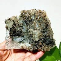 Natural Stones Epidote Srystal Symbiotic Ore Standard Meditation Energy Feng Shui Crystal Room Ornament 2